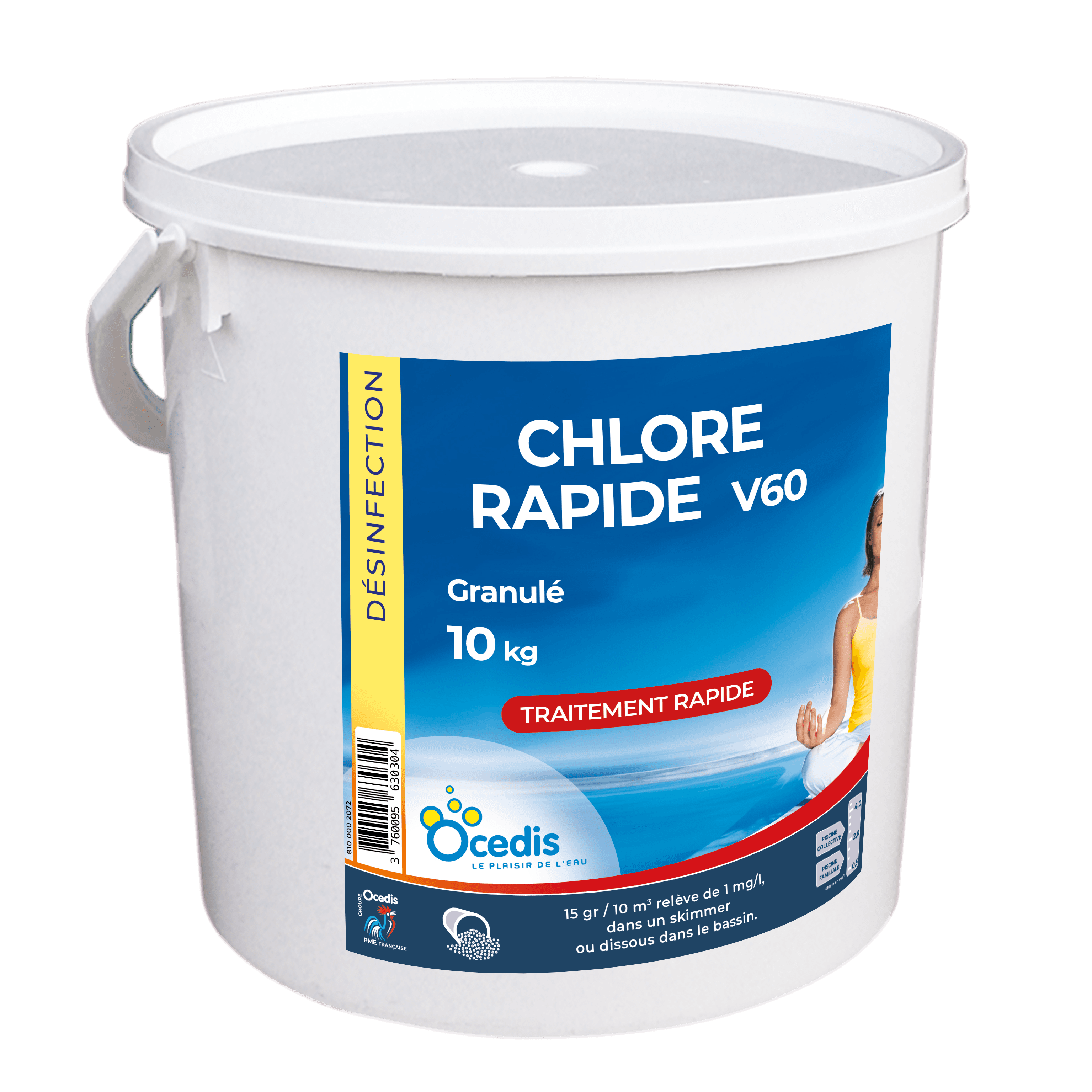 Seau de Chlore Rapide V60 10 kg
